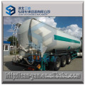 Lifting Aluminium tank loading 28800 kg tri-axle dry bulk tanker semi trailer